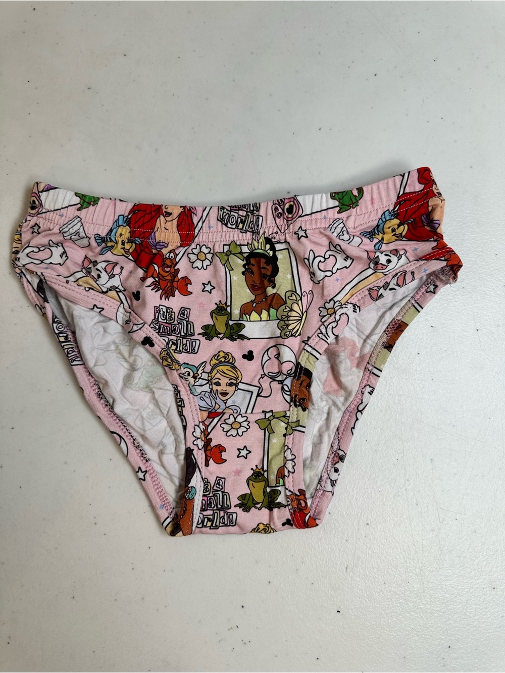 NWT BAMBOO Child Girls Pink Princess Underwear Tiana Ariel - Size Small